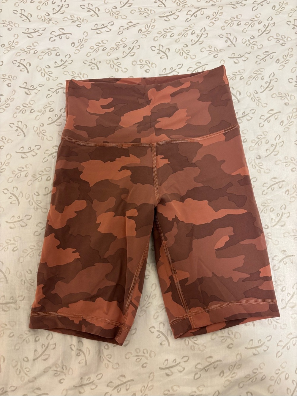 lululemon athletica Rust Camo High-Rise Bike Shorts